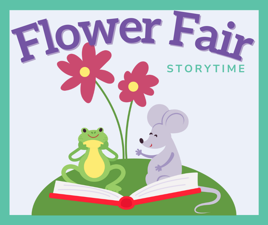 mouse and frog reading a book with a flower