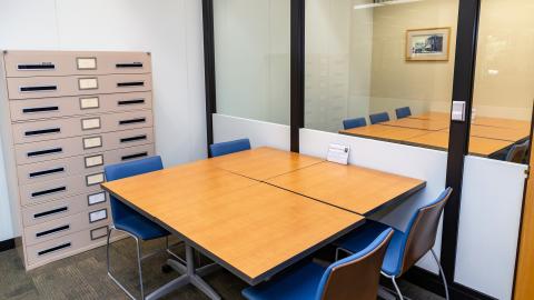 Study Room 1 with 4 tables and 4 chairs