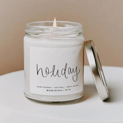 Holiday jar candle