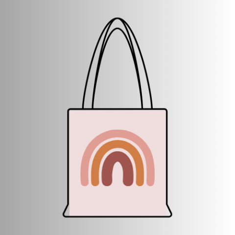 rainbow tote bag