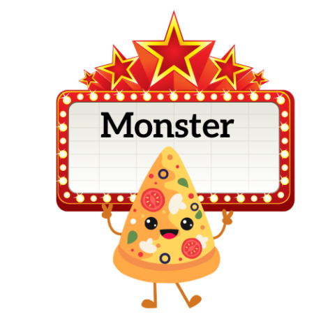 piece of pizza and monster