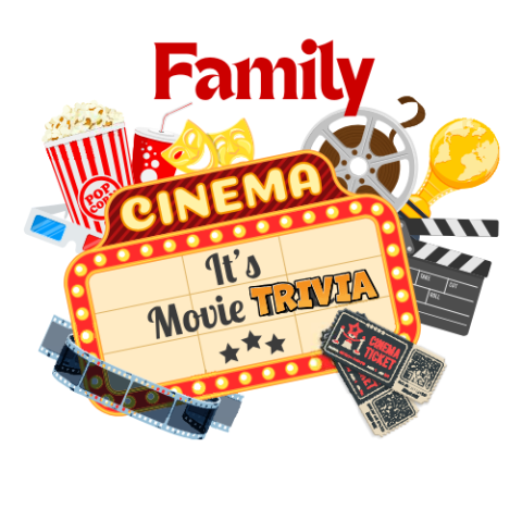 movie screen with trivia written on it