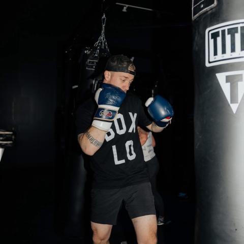 Doug boxing at title boxing club